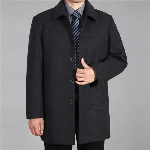 새로운 도착 가을, 겨울 스타일 남성 부티크 모직 코트 고품질 트렌치 레저 블렌드 자켓 M-4XL