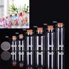 50X 2ML 5ML 10ML 15ML 20ML Small Cute Mini Plastic Bottles Vials Jars Containers Small Wishing Bottle PET With Cork Stopper Jars 5