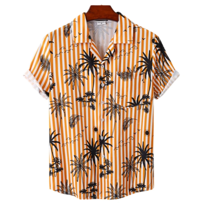 thumbnail image 1 of Camisas de isla marina tropical para hombre, ropa con impresión 3D, camisas hawaianas de playa, blusas de manga corta Y2K, ropa vintage, blusa con solapa, 1 of 5