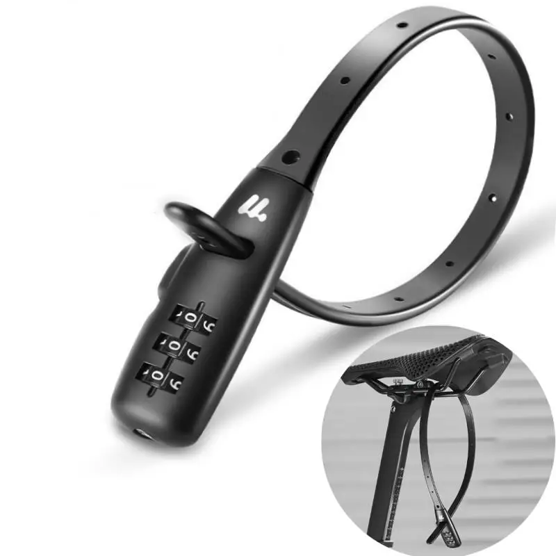 สายล็อคจักรยานแบบพกพา สายรัดแบบเคเบิล โลหะผสมสังกะสี สำหรับหมวกกันน็อค พร้อมรหัสป้องกันการโจรกรรม ปรับความยาวได้อย่างอิสระ รุ่นใหม่ ปี 2025 1