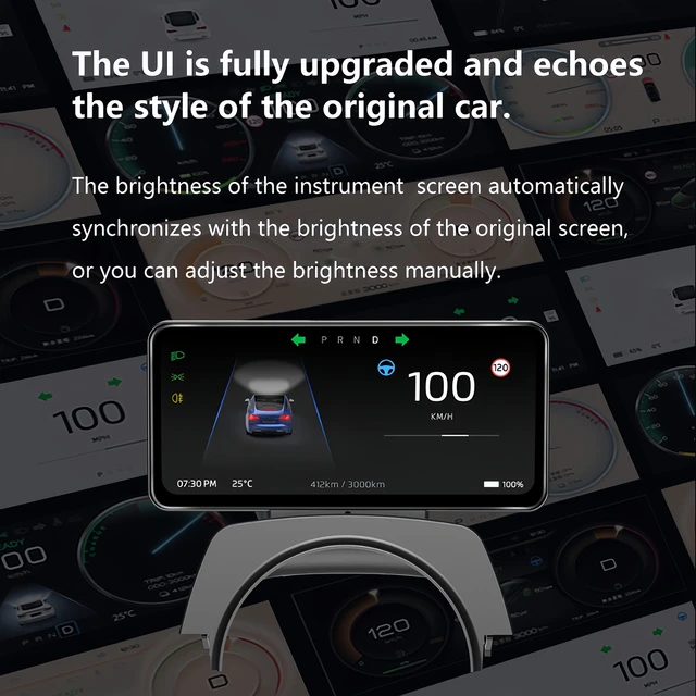 6.25 Inch Linux OS Instrument Dashboard Head Up Display For Tesla 