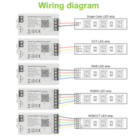Tuya Wifi LED Controller C01W C05W DIM CCT RGB CCTRGBW LED Light Dimmer Smart Life APP 2.4G RF Alexa Google Home Voice Control 5