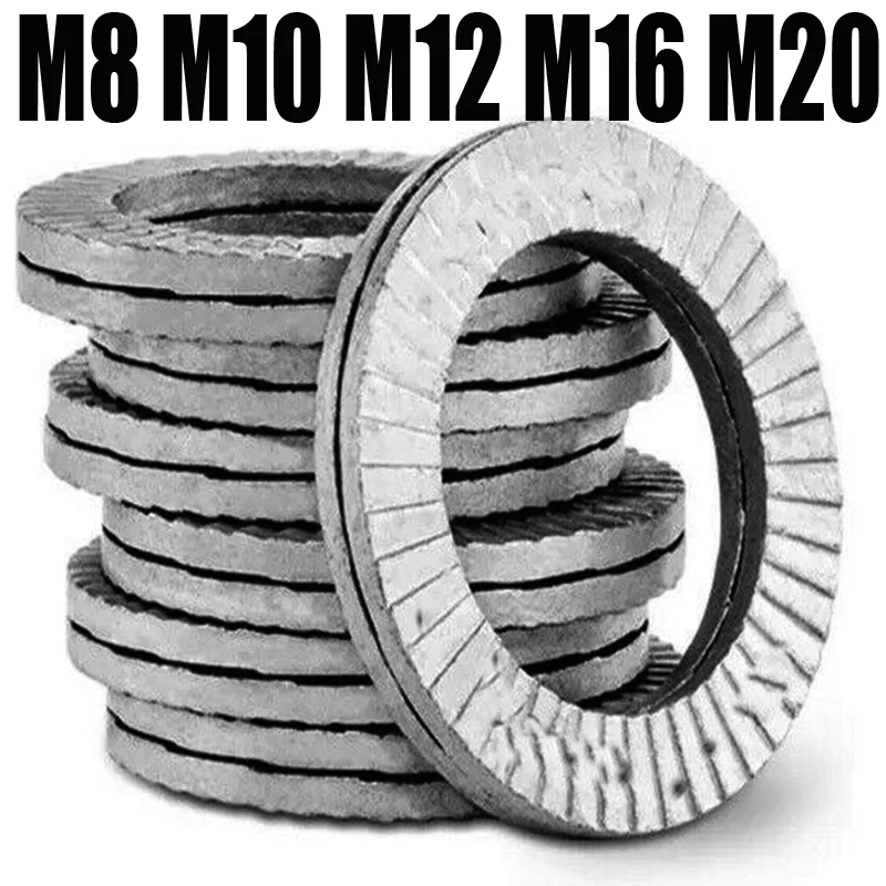 

10/20pcs M8 M10 M12 M16 M20 Washer Lock Washers Genuine Wedge Lock Washers Wedge lock washer Dacromet Gasket