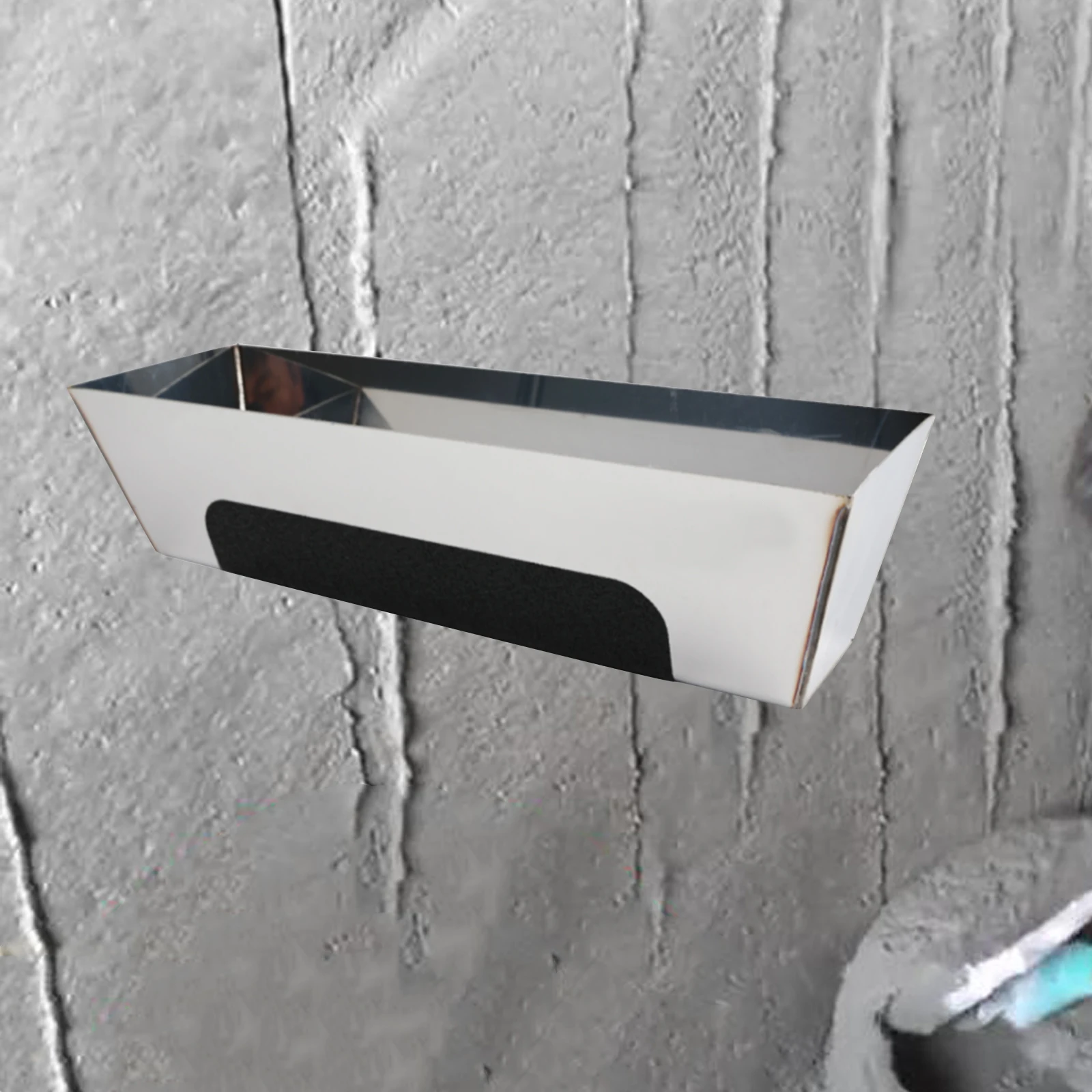 10inch 16inch Stainless Steel Mud Pan with Anti Slip Pad for Woodworking DIY Mud Pan Heavy duty Drywall Plaster Mud Pan Scraping 3