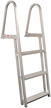 

Heavy-Duty Aluminum Pontoon & Dock Ladder with 15.75" Wide Steps - 3-Step, 300 lbs. Weight Capacity