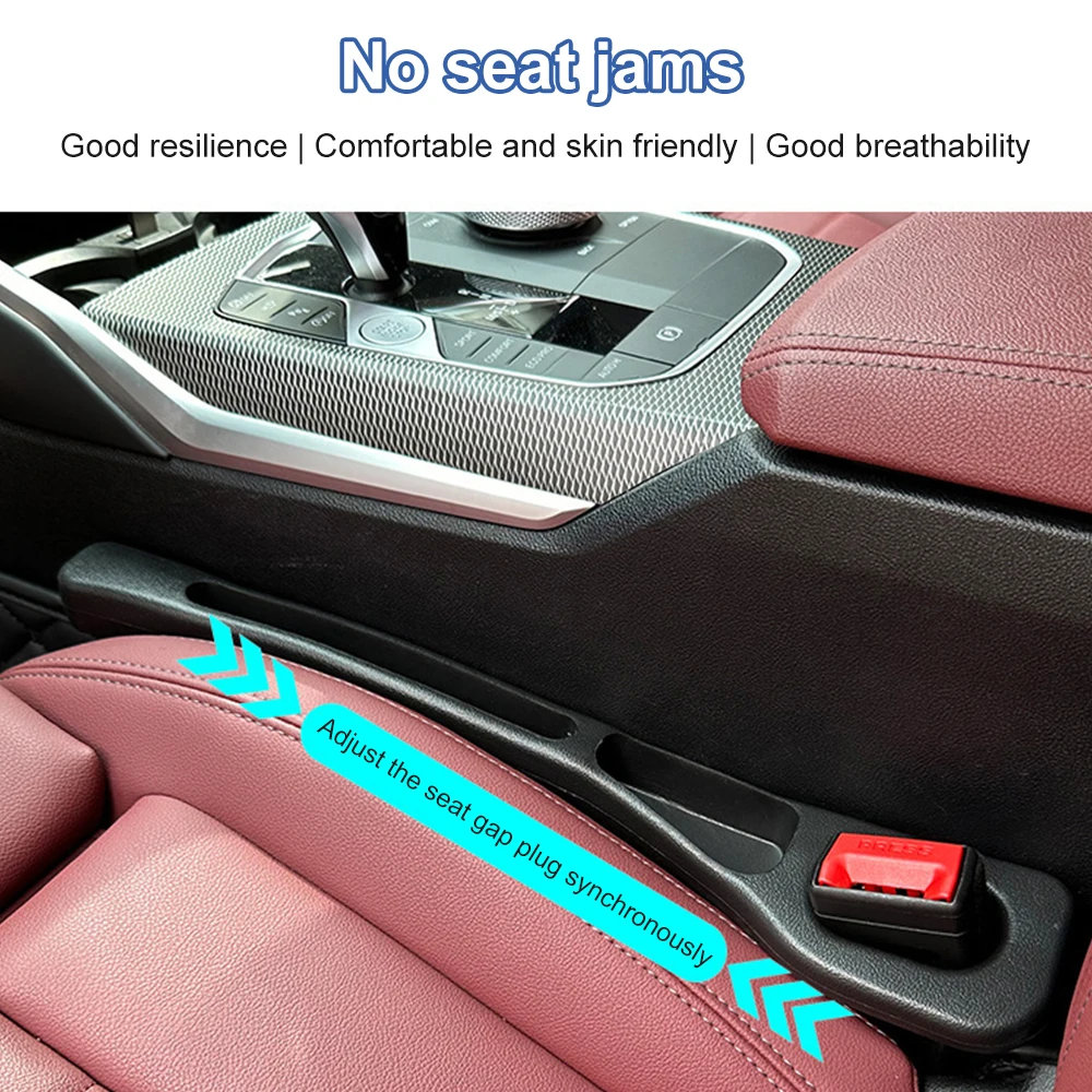 2Pcs Car Seat Gap Filler Seat Crevice Storage Box Between Seats Console Organizer Box Interior Decoration Auto Accessories