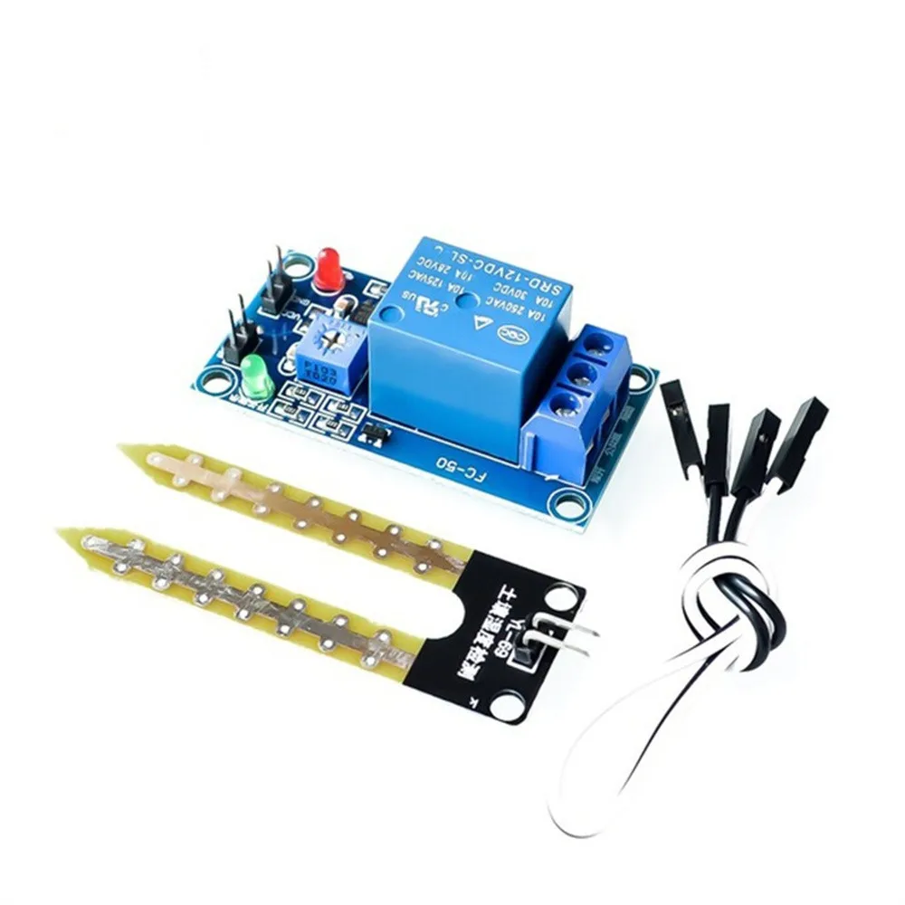 DC 5V 12V soil moisture sensor relay control module Automatic watering of the humidity starting switch