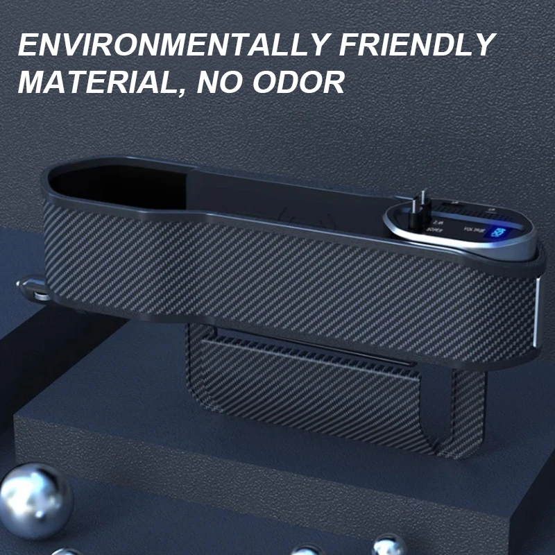 Wireless Charging Car Organizer Box with Fast Charge Cable