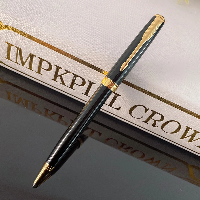 PARKER 클래식 브랜드 메탈 볼펜, 블루 잉크, 비즈니스 오피스 시그니처 볼펜, 0.7mm