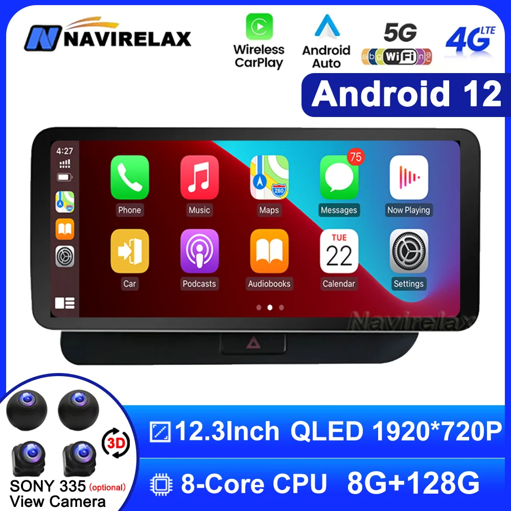 Android 12 System Rhd For Audi Q5 20092017 Touch Screen Gps Navigation