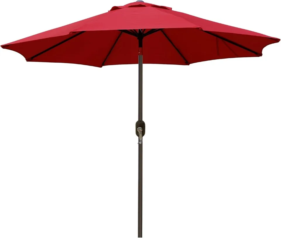 9 Foot Outdoor Patio Umbrella with Crank Tilt