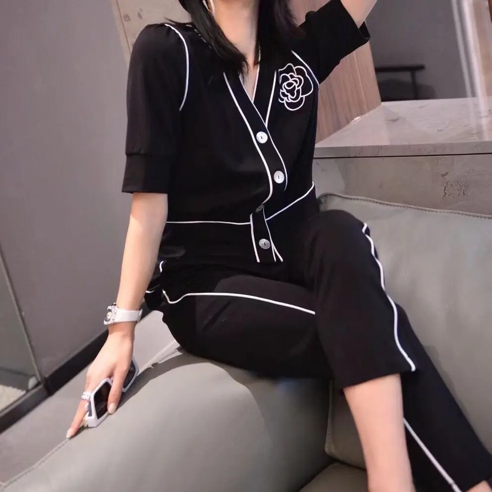 Camellia Manji Suit Pants Set-Up