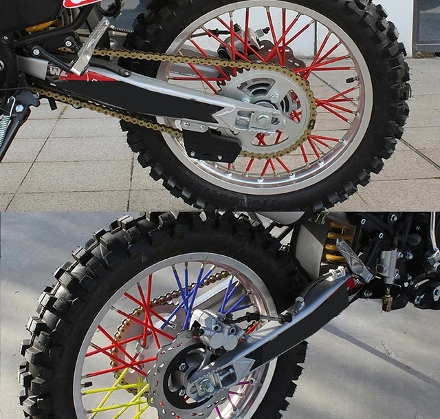 72 Pcs Motorcycle Dirt Bike Wheel Rim Cover Spoke Skins Wrap Tubes