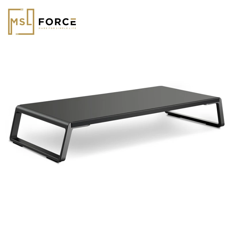 Monitor Supporto Universale Per Monitor In Alluminio Riser Ad Altezza 91Mm Supporto Ergonomico In Legno Per Pc Imac Pro Laptop Macbook Home Office