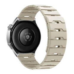 Magnetic Loop Silicone Strap - Available in Multiple Sizes - 20mm Universal band (Antique White)