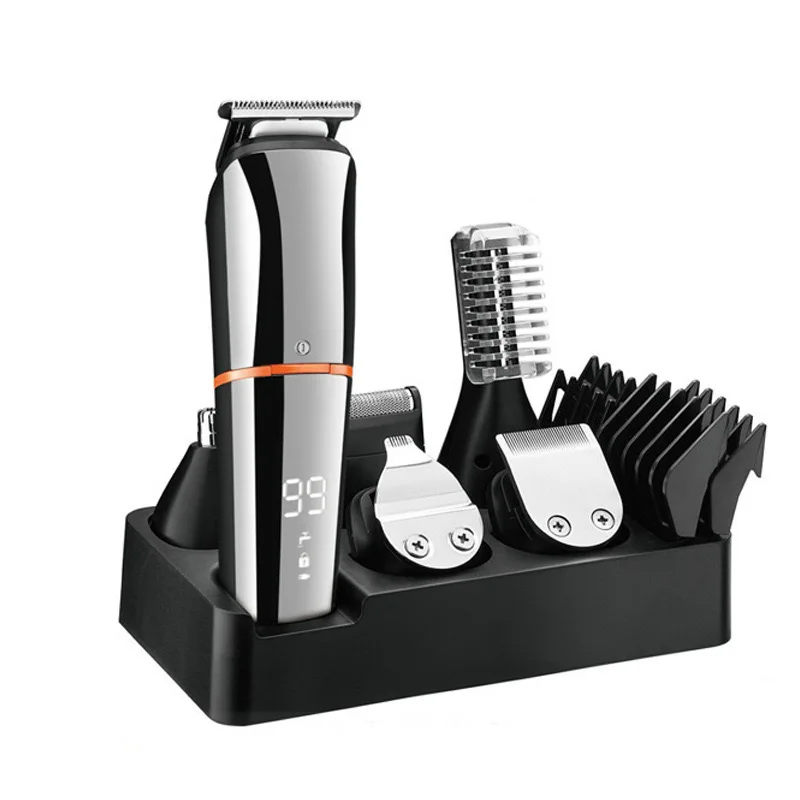 WAIKIL Multi functional 6-in-1 hair clipper USB charging model trimmer battery intelligent digital display repair machine 5