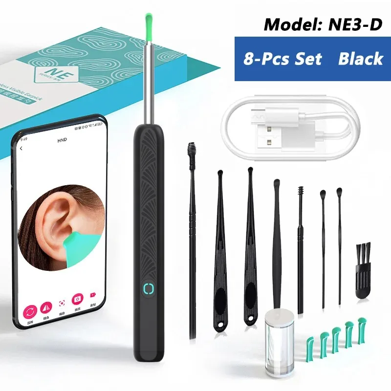 visual ear wax cleaner with camera safe earwax removal endoscope with 5m camera luminous otoscope ear cleaning tools ear care Visual Ear Wax Cleaner with Camera Safe Earwax Removal Endoscope with 5M Camera Luminous Otoscope Ear Cleaning Tools Ear Care 2