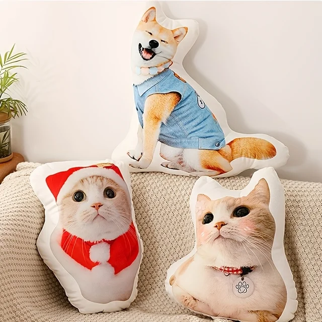 Winter New Customized photo pillow _ Personalized pet and character design _ Soft short plush polyester fiber _ Hand washable 6