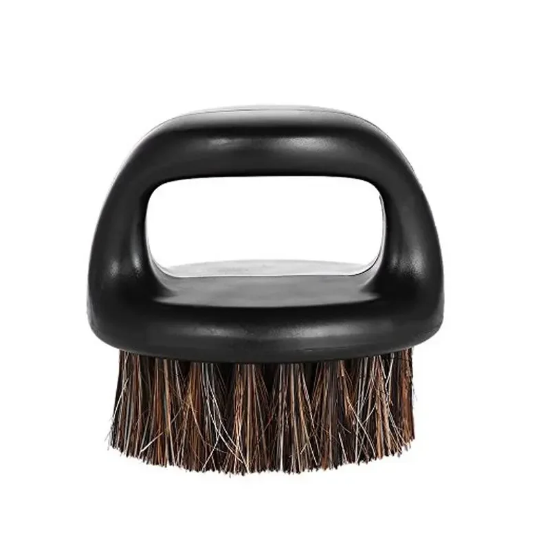 Hair Brush Pro Hairdresser Dust Anti Static Boar Bristle Ring Beard Comb Salon Hair Sweep Shaving Facial Men's Mustache