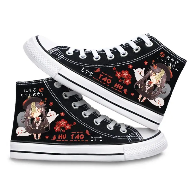 Cosplay Shoes,Canvas Shoes,Genshin Impact Canvas High Top Sneaker 3D Print Cosplay Shoes for Boys Girls