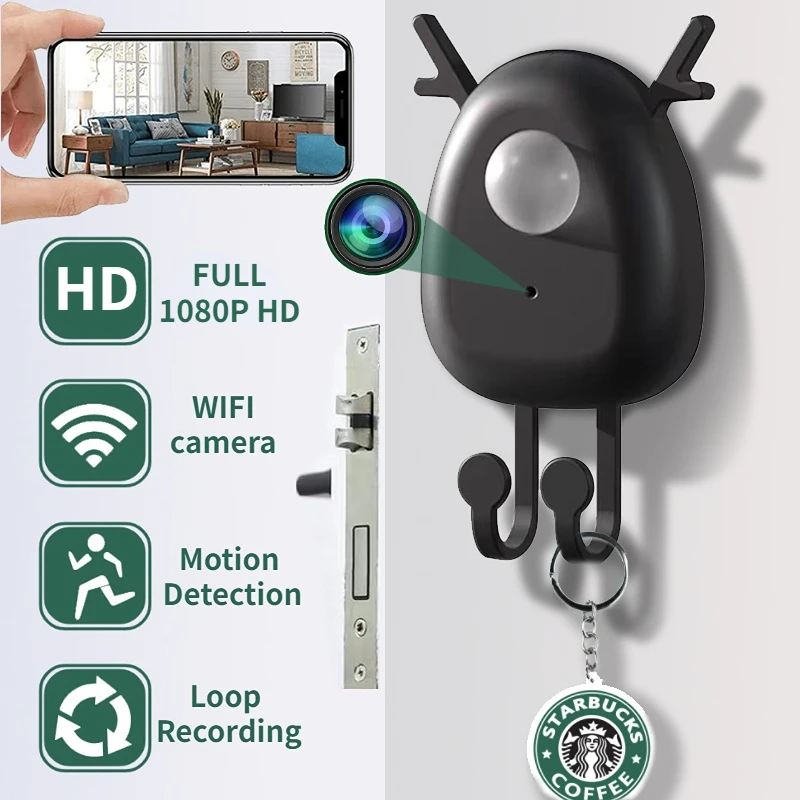 1080P HD Mini Camera Wireless WIFI Personal Reminder Alarm Cam Coat