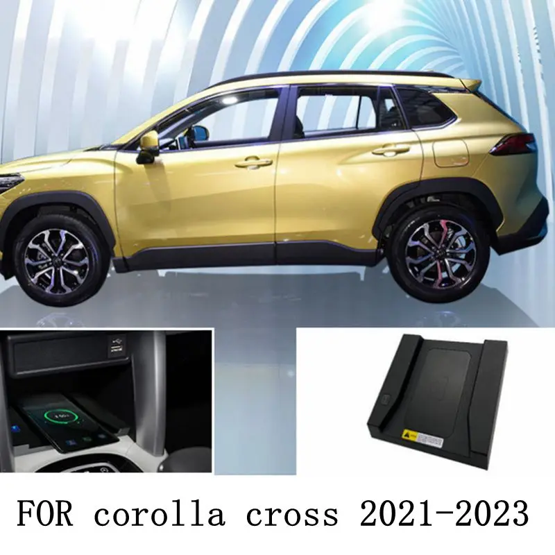 15W Car Qi Wireless Charger For Toyota Corolla Cross 2021 2022 2023