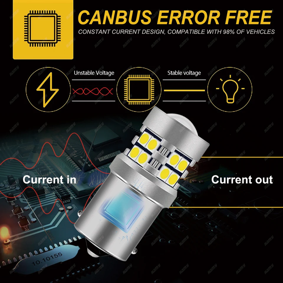 �ſ� ���� 1157 LED ����, �ڵ��� ���� ���õ�, ���� ���� �극��ũ ��, ���, BAY15D, 1156, BA15S, 12V, 3030-24SMD, 6500K, 2 ��