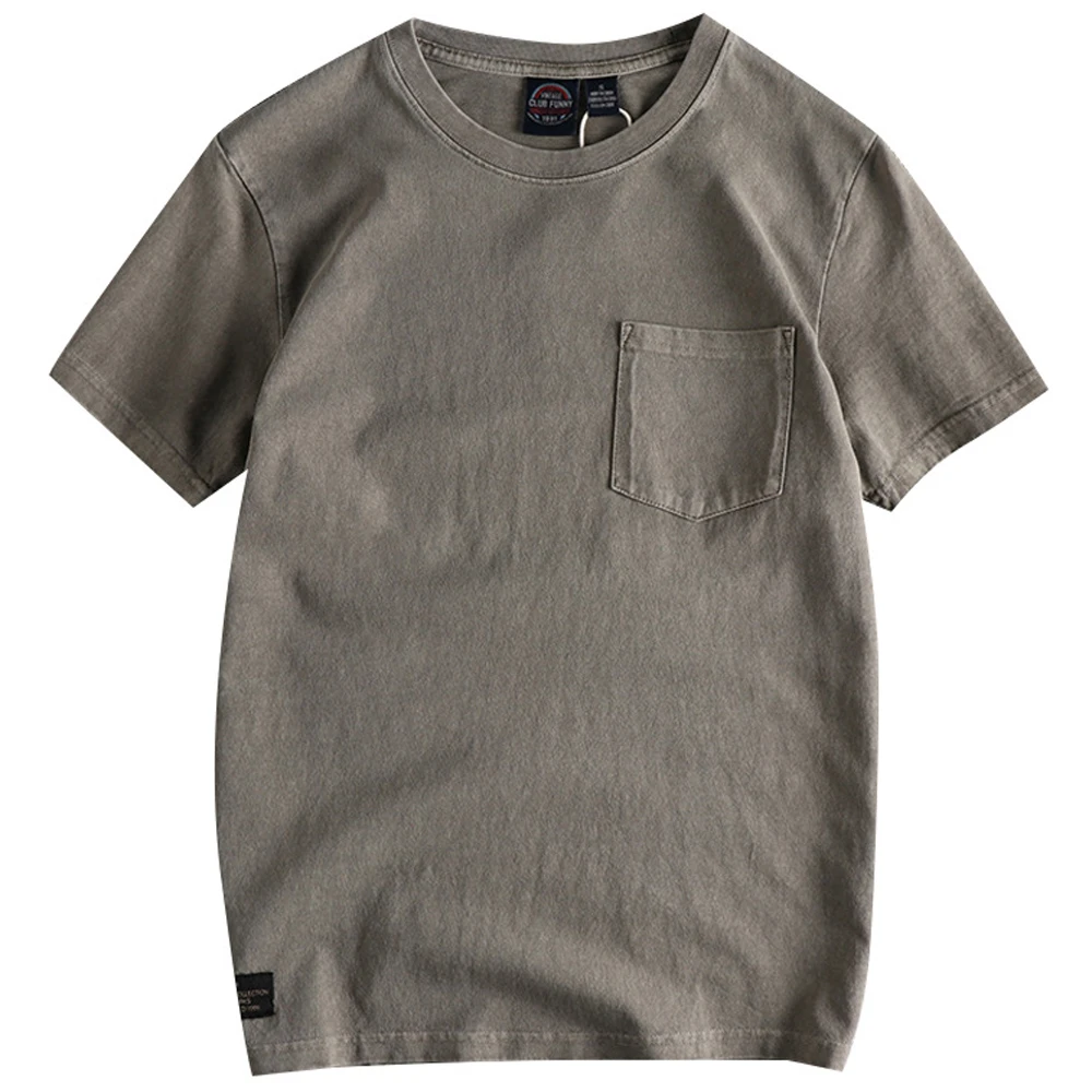 

Old Fashion Summer Mens T-shirt Short Sleeve Sport Outdoor Loose Basic Polo Shirts For Man European Style Vintage Clothing Man