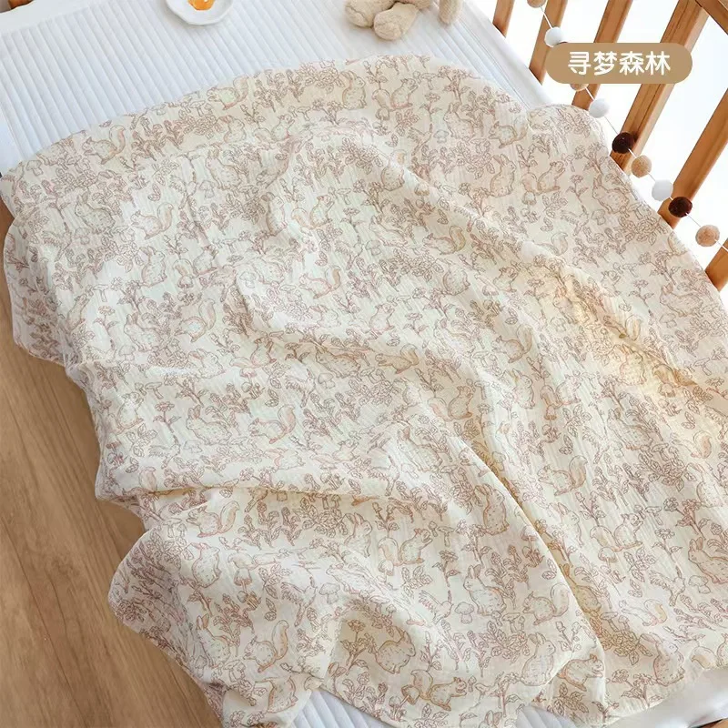 Soft Cotton Muslin Baby Blanket for Newborns - Lightweight Summer Bedding & Receiving Blanket