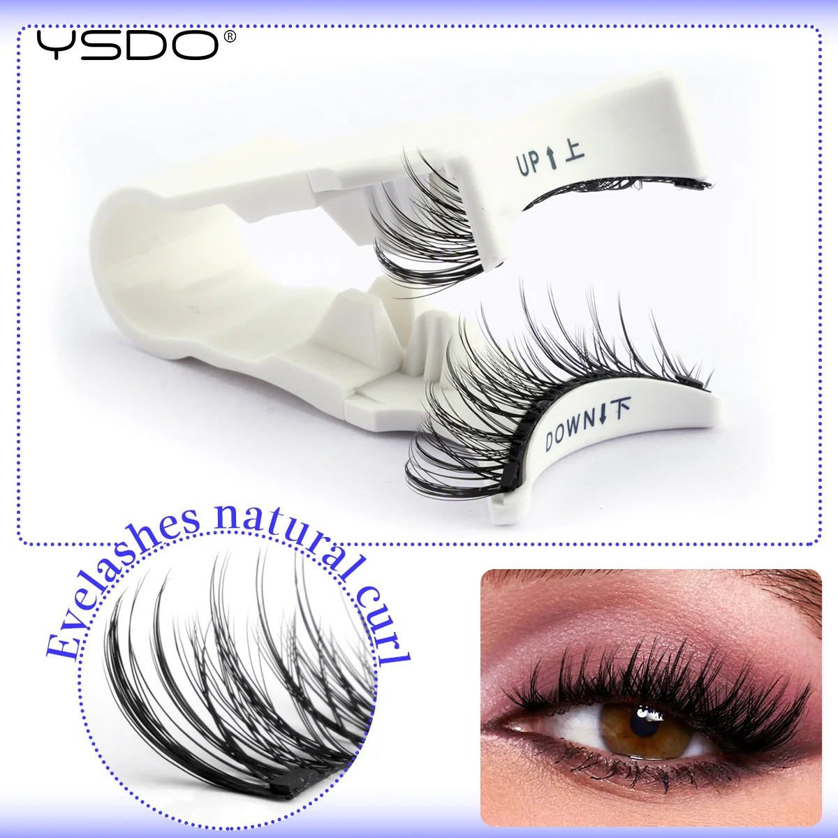 Magnetic Eyelashes Handmade Natural Reusable Faux Mink Lashes Makeup Lashes Fluffy Tweezers Set
