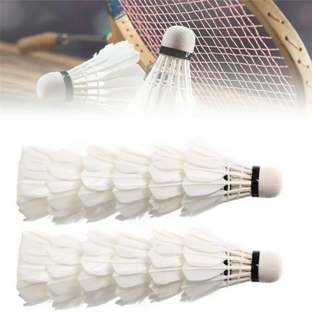 

Professional Badminton Shuttlecock New Durable White Goose Feather Badminton Trainer Training Stable Badminton Balls Household