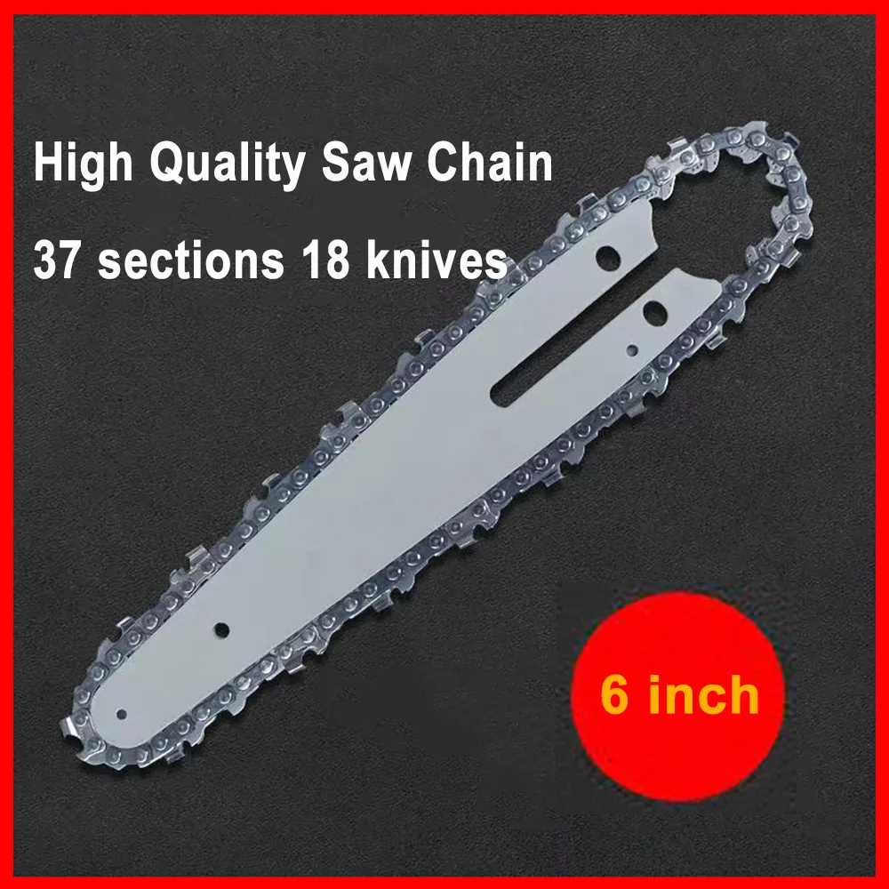 Chainsaw Chain 6 Inches Chain Rechargeable Saw Mini Electric Chainsaw Cordless Saw Carpentry Gardening Tools Electric Wood Saw 4