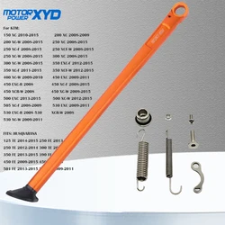 Durable Motorcycle Parking Side Stand Kickstand with Spring Kit (Orange A set)