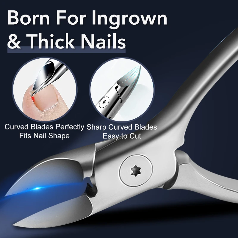 Thick Nail Clippers Ingrown Toenail Nipper Pedicure Cutter Onychomycosis Trimmer Professional Plier Manicure Tool 1Pcs toe nail clipper nail clippers