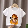 Hot Sale Lion King Simba and Nala Mufasa Print Kids T-Shirts Girls Clothes Baby Boys Short Sleeve T shirt Summer Children Tops 2