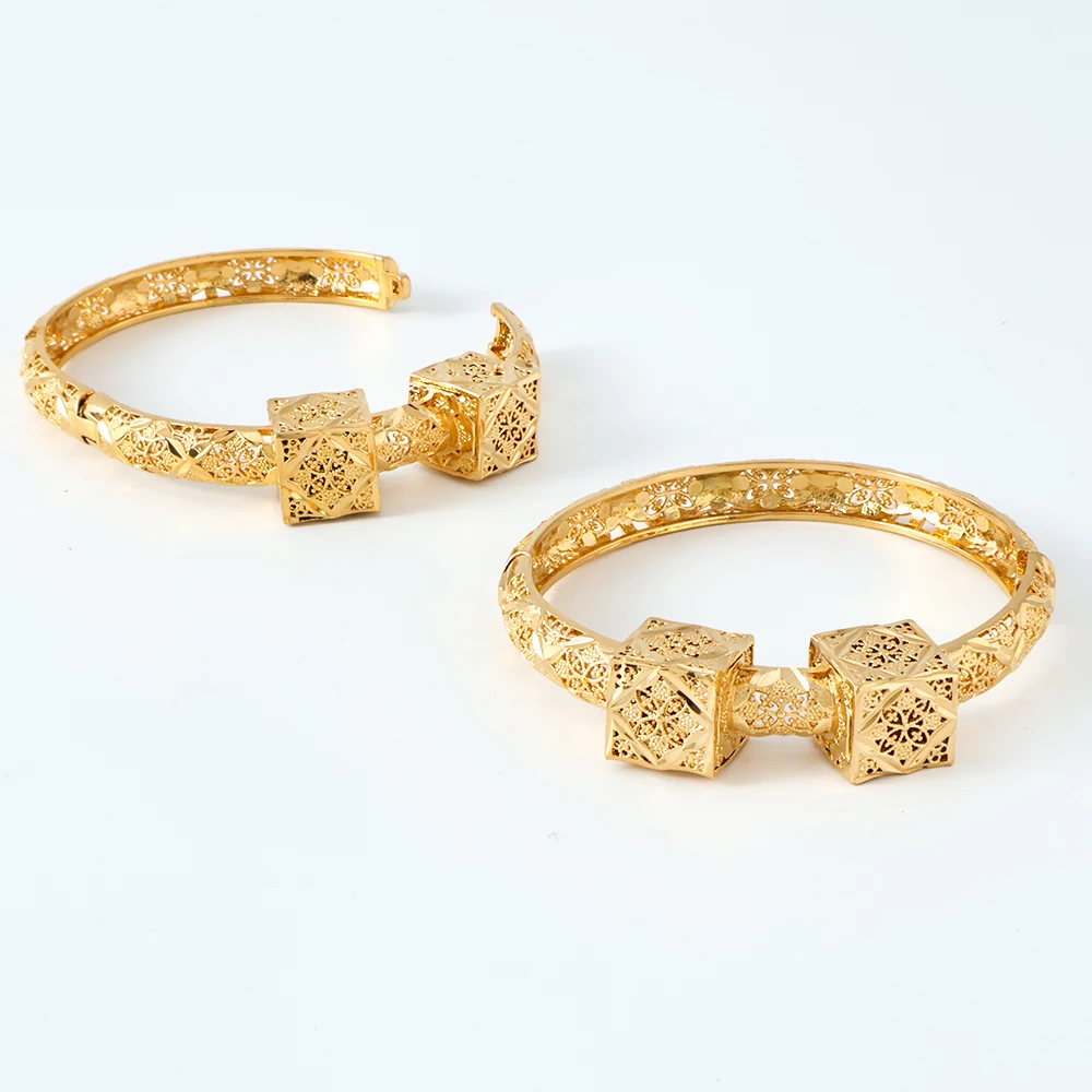 

ANIID Luxury Dubai Jewelry Quality Copper Gold Plated Bracelets Turnbuckle Bangles Women Designer Bracelet Wedding Party Gift