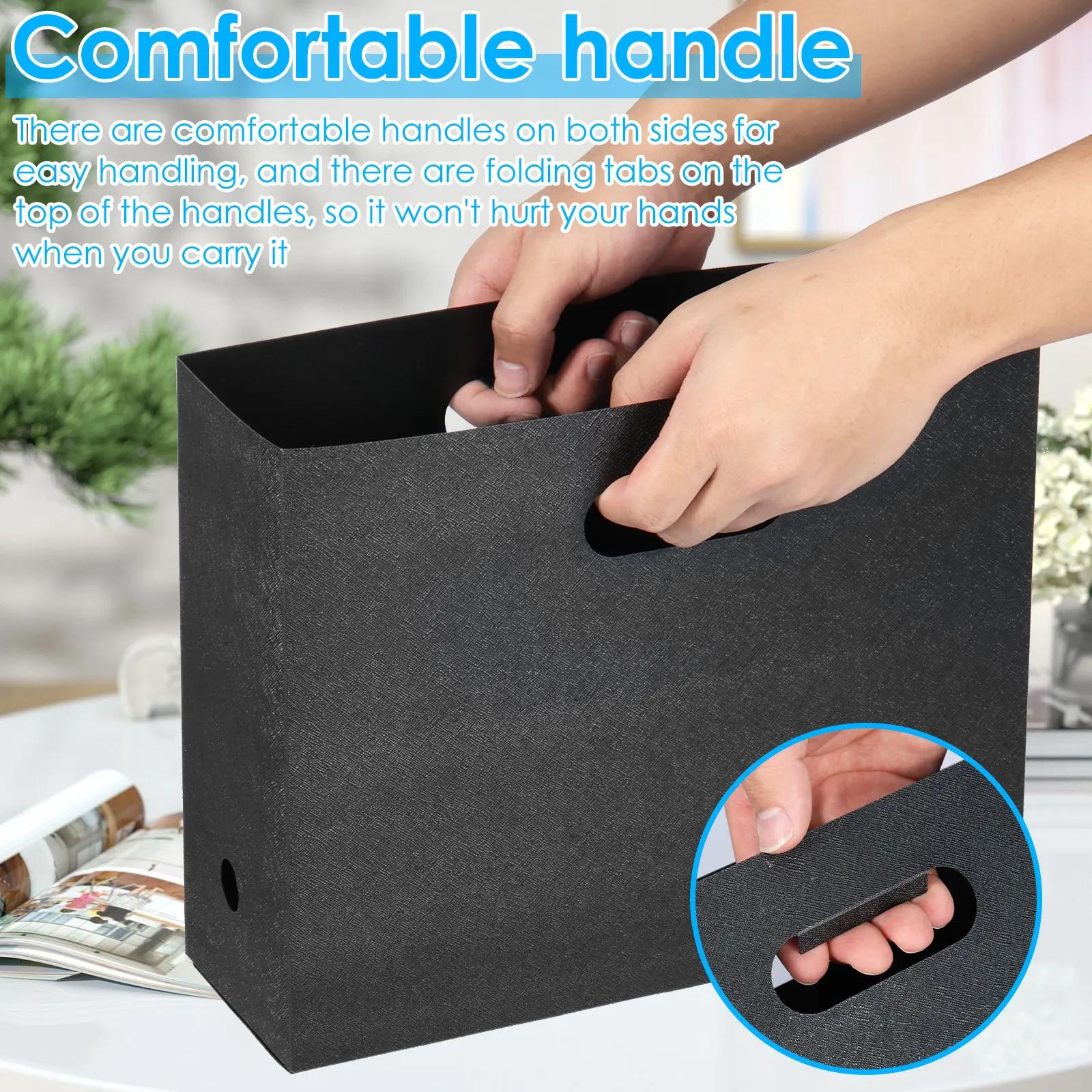 Foldable Book Magazine Storage Stand 4Pcs Portable Thickened PP File Organizer for Documents Books Journals Scrapbooks