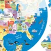 70 Pieces USA Map Jigsaw Puzzles for Adults Home Decor Games Family Fun Floor Puzzles Educational Toys for Kids 6