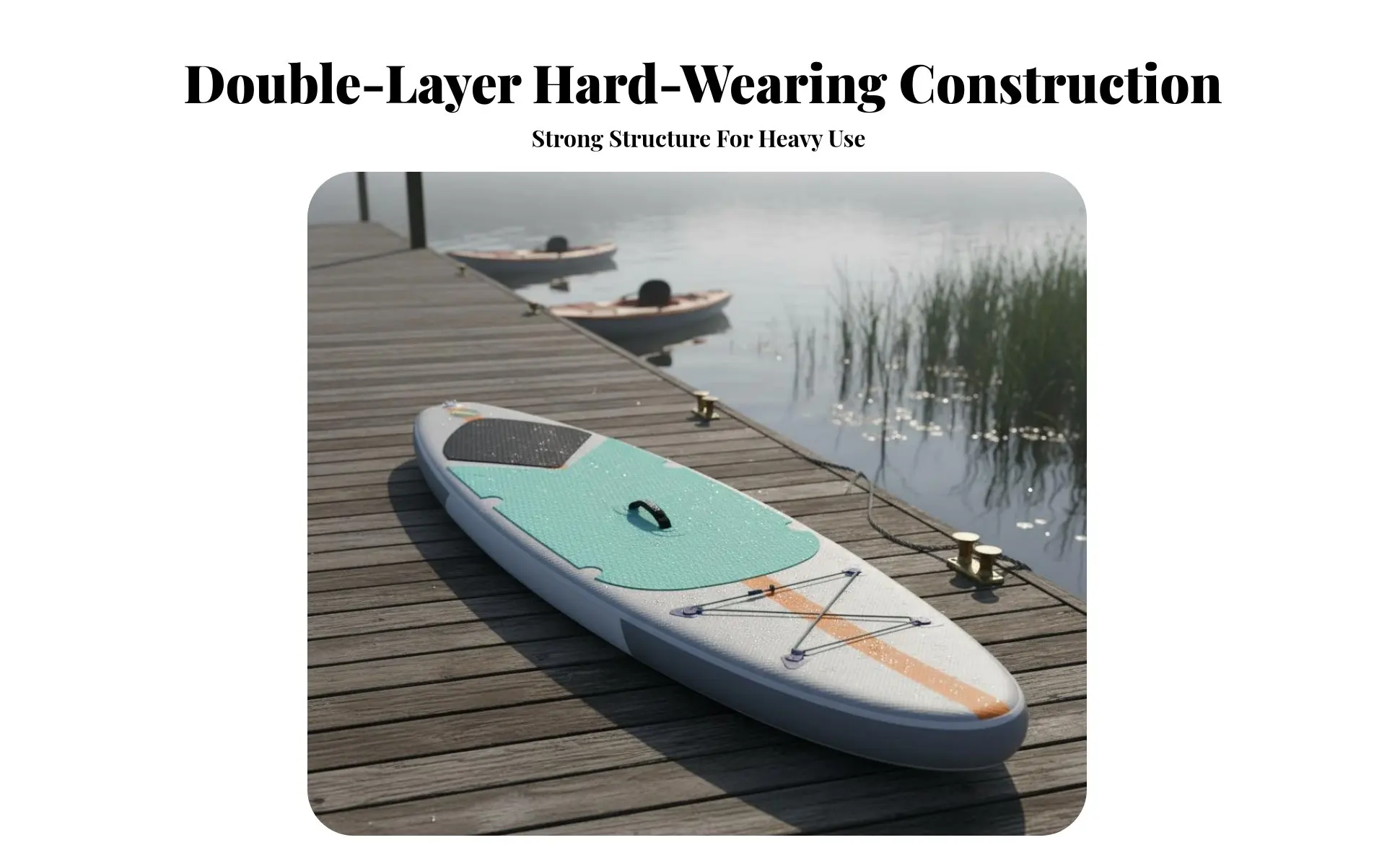Inflatable Upright Paddleboard Non-Slip Deck Inflatable Stand-up Paddleboard Board Upright Paddleboard Set Long-Lasting All