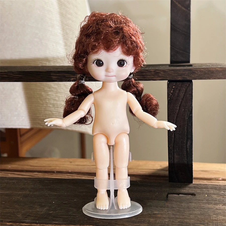 17cm Doll with Different Expressions, Cute 1/8 BJD Doll, 13 Joint Movable Doll Girl Toy 3