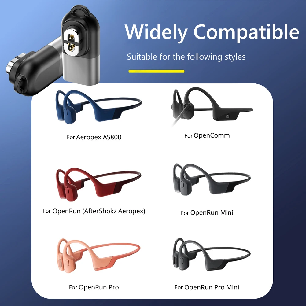 Magnetic Charger Type C Charging Adapter USB C Adapter Charger Converter For Aftershokz Shokz OpenRun Air/OpenRun Pro/Mini