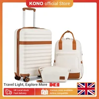 Kono Carry-On Suitcase - ABS+PC Hardshell with TSA Lock, 4 Spinner Wheels, Lightweight Cabin Luggage for Travel