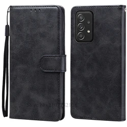 Leather Flip Wallet Case - Enhanced Protection - A52 4G 5G (A52S 5G) (Black)