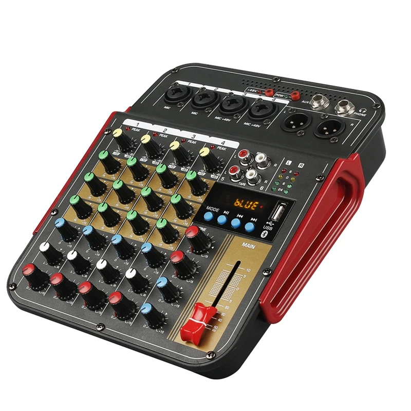 

Digital 4 Channel Audio Mixer Audio Mixer Console Built-In Phantom Supply With Audio System For Studio Recording