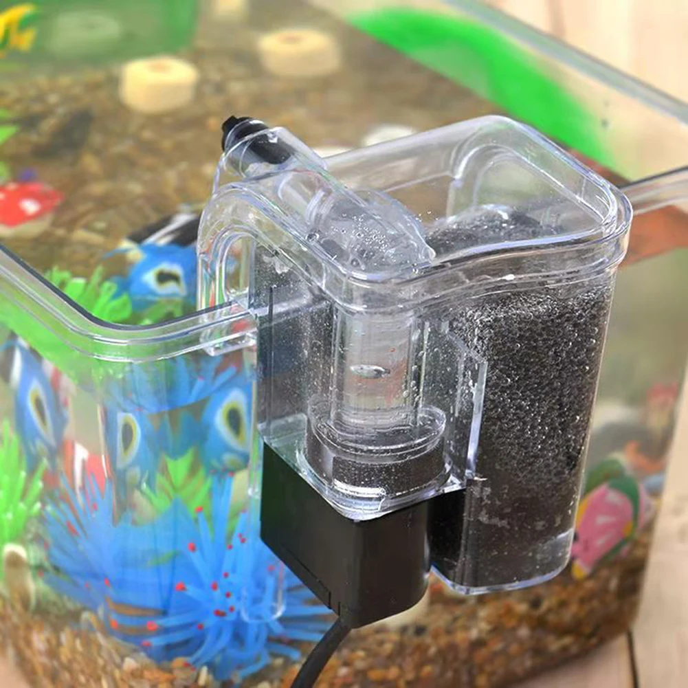 

Fish Tank Filters Aquarium Quiet Filter Adjustable Water Flow Wall Mounted Filter Waterfall Design For Increasing Oxygen