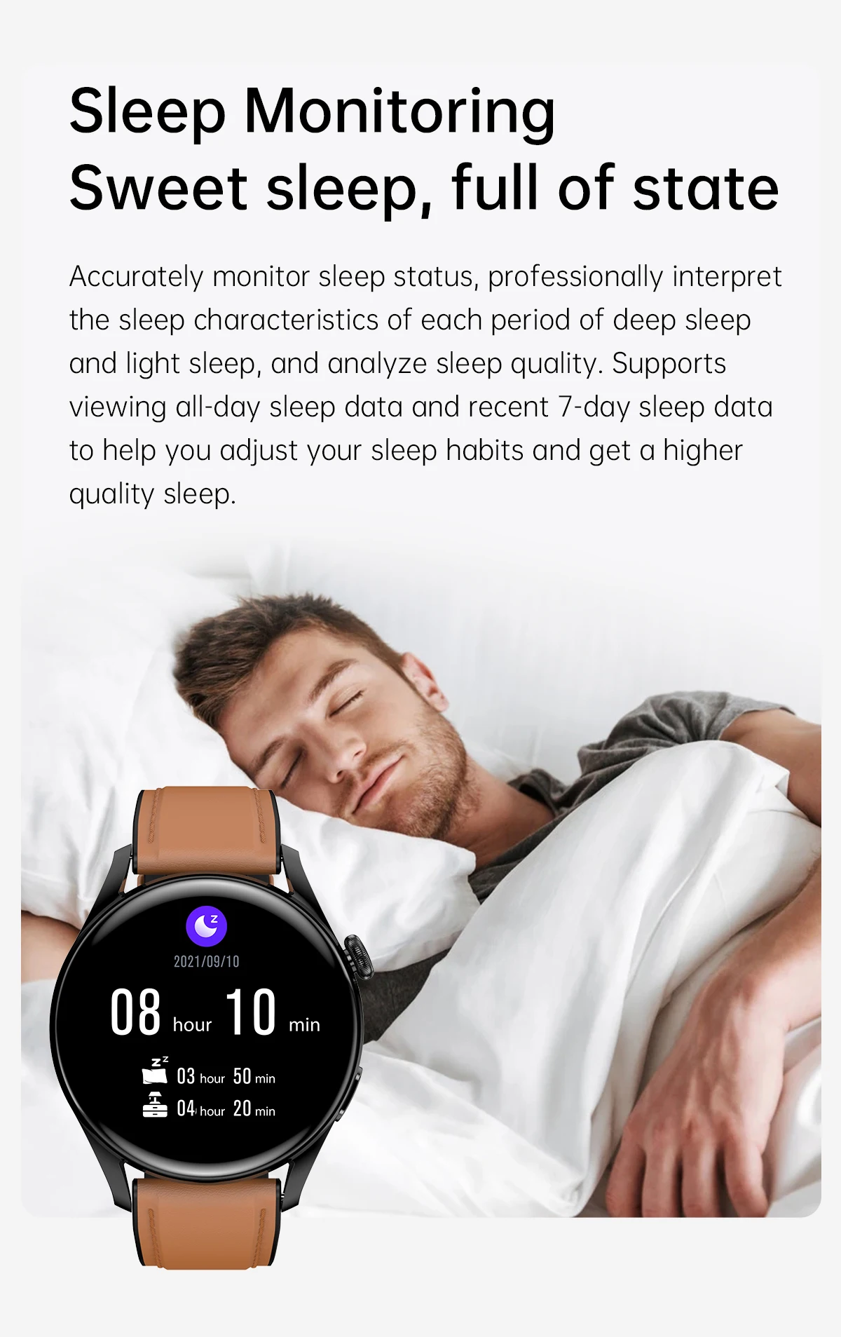 2022 Body temperature Bluetooth-compatibl calling Music control Heart rate Blood pressure  A variety of sports mode Smart watch