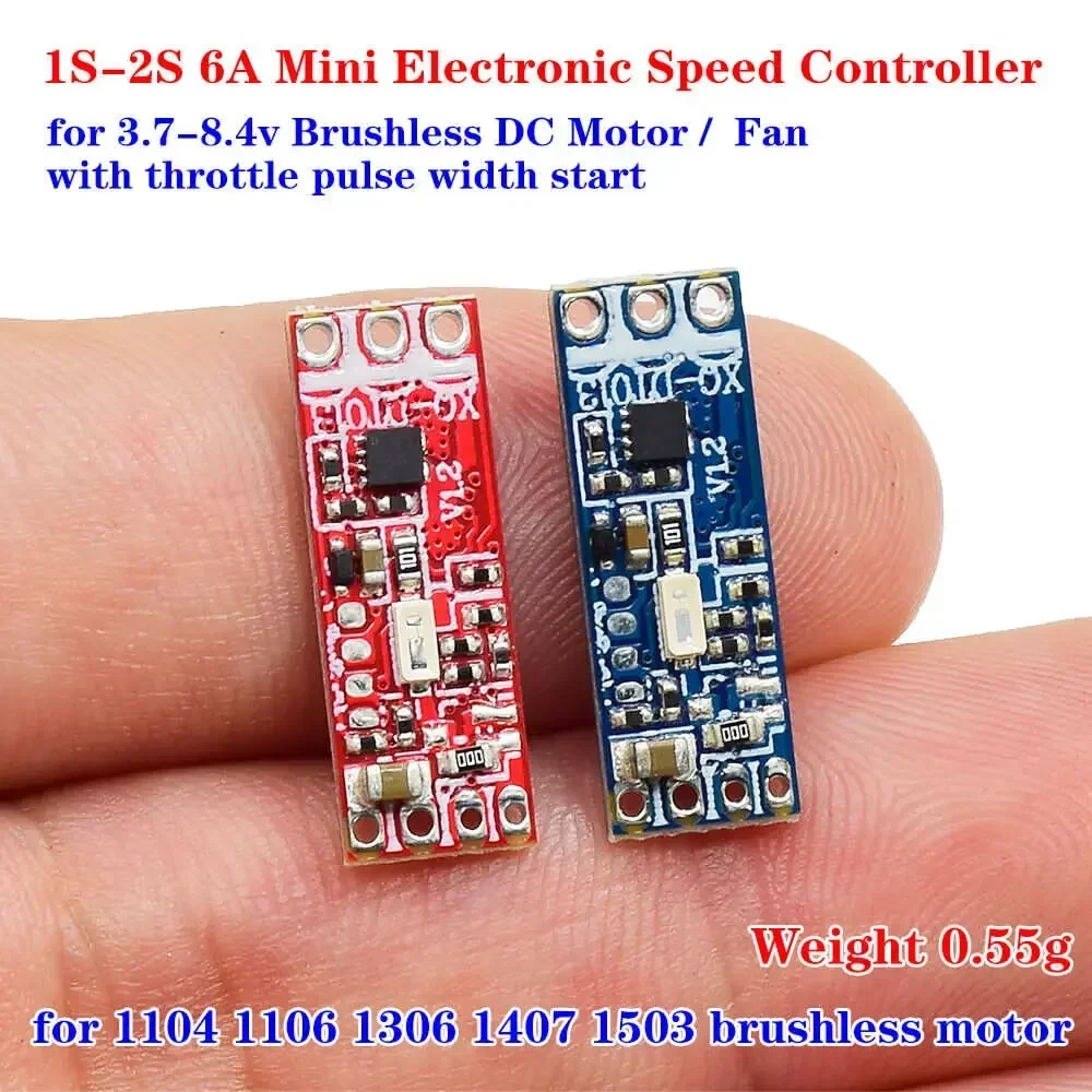 ESC Brushless 1-2S 7A 0.55g pour Drone Avion RC