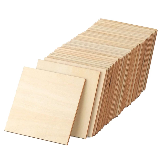  100 Pieces Wood Rectangles for Crafts 3 x 2 Inch Blank Wood  Pieces Unfinished Wood Blanks Round Corner Wooden Cutout Tile Small Wooden  Sheets for DIY Arts Craft Project Engraving Decoration