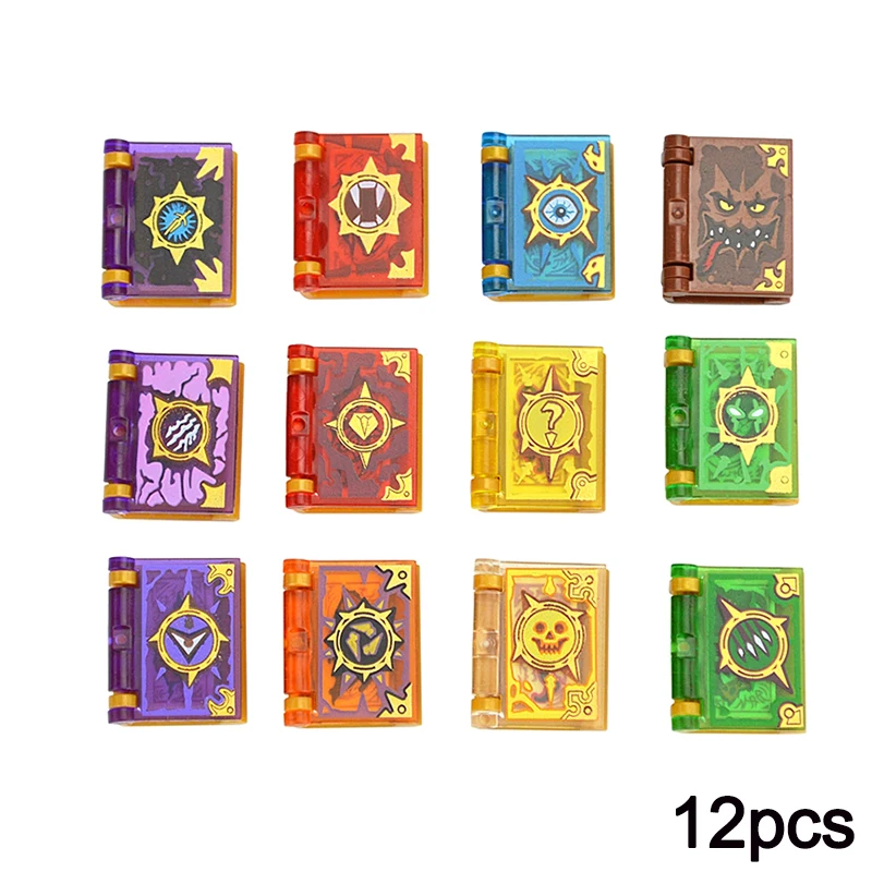 12-Piece Toy Magic Book-Themed Building Blocks Educational Set