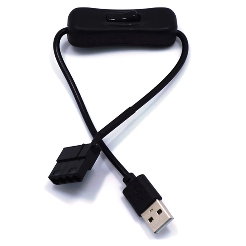 

Кабель-адаптер 30 см с USB на 4-контактный разъем Molex с переключателем вентилятора ПК